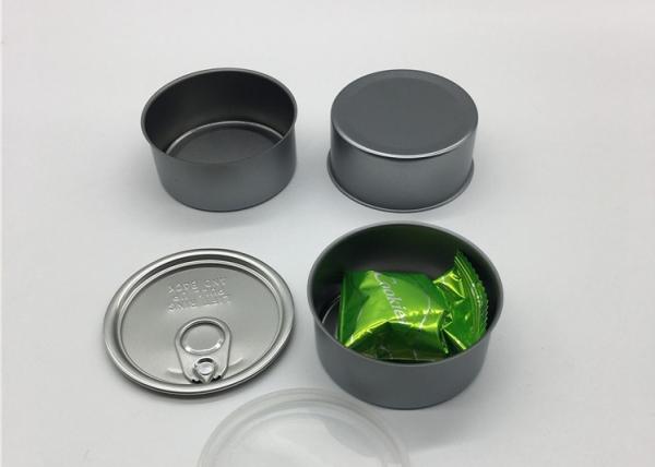 A placa de lata preta enlata 65mm Diam com prova firmemente selada da água do ar das flores da erva da altura de 29.5mm