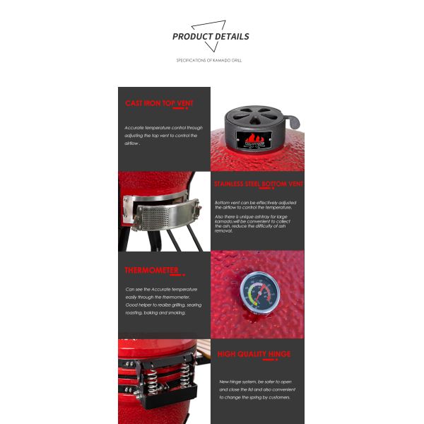 KIMSTONE the Most Popular of 22 Inch OUTDOOR  Kamado Kitchen Restaurant Charcoal Griller