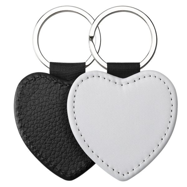 Personalized Lychee Grain Sublimation Leather Keychain Pendant Sublimation Blank Products Supply