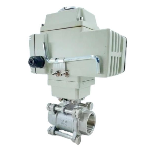 Válvula de esferas motorizada com motor de atuador elétrico automático e material de aço inoxidável