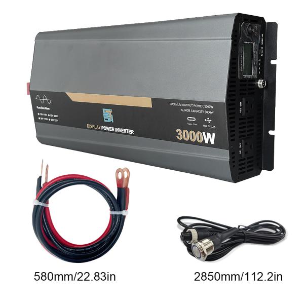 Inversor de potencia de onda senoidal pura de 3000W 12V/24V 110V/220V