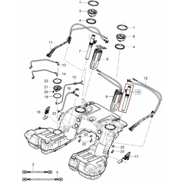For Bentley Flying Spur Continental Gt GTC 2014-2019 Upper Fuel Sender Gauge Assembly OEM 3W8919673 3W8919673A