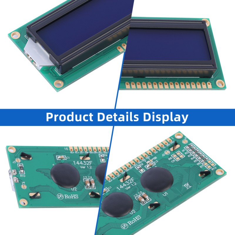 Blue Film 14432F 80X36X12.2MM Serial SPI/Parallel Graphics 5V LCD Module Display LCM ST7920/AIP31020