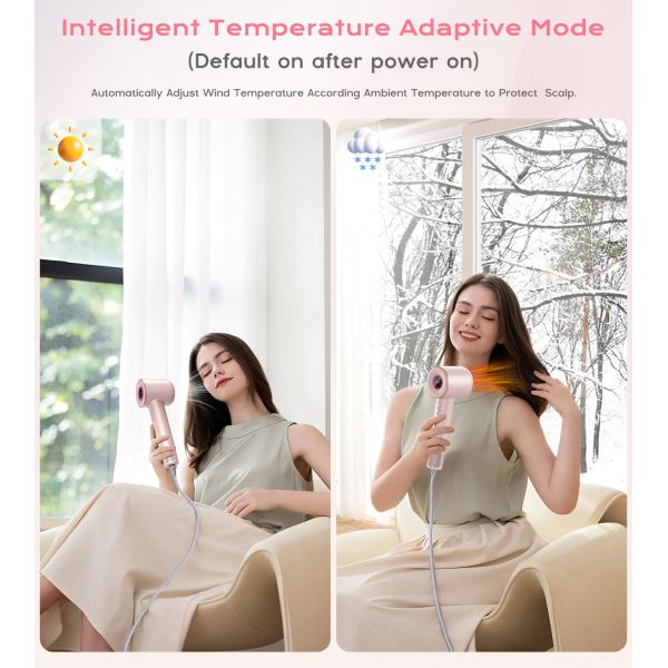 Sèche-cheveux ionique de coiffure de salon, léger et portable, pour la maison ou les voyages