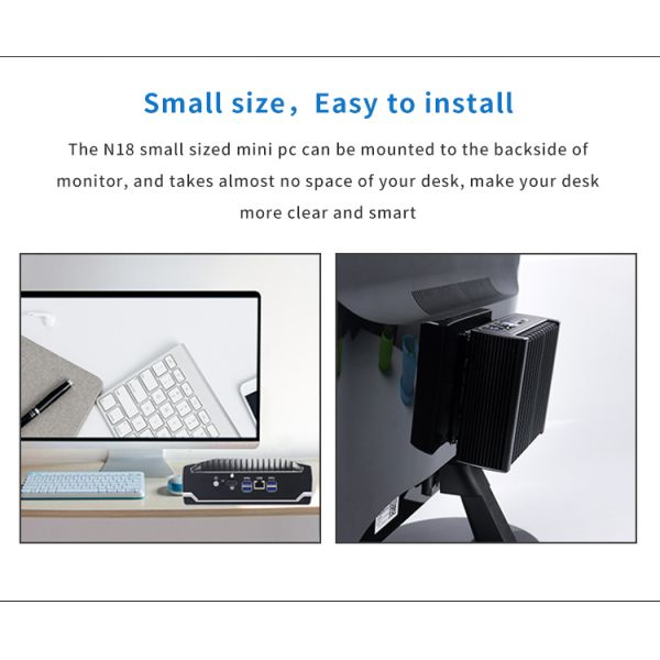 X86 Mini PC with Intel Celeron 3867U 6 Gigabit LAN Ports Fanless Firewall Appliance for Network Security
