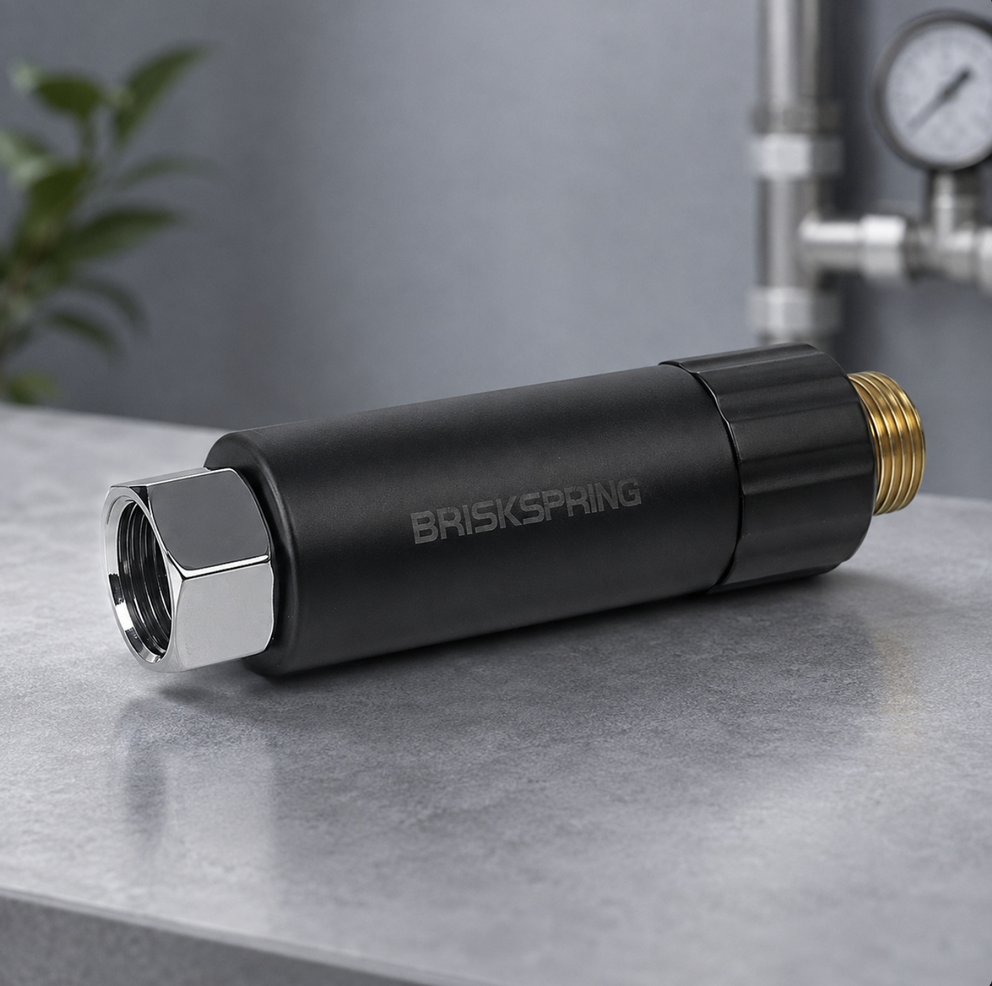 BriskSpring M80-BS MSAP Bioactive Anti-Scale Water Filter with Replaceable Cartridge and 400 Micron Precision Filtration