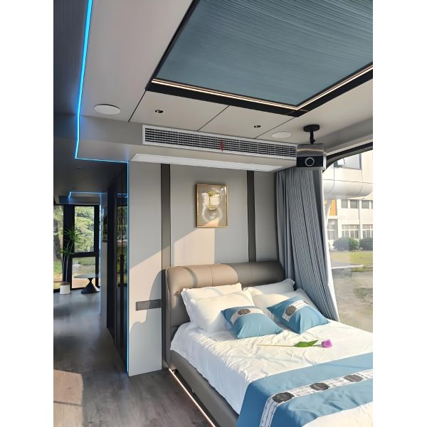 Space Capsule House with Integrated Wi-Fi And Smart Home Connectivity Featuring Fluorocarbon Aviation Aluminum Alloy Shell and Customizable Layout