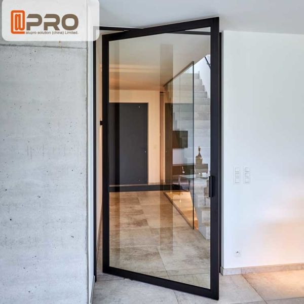 Custom - Made Interior Aluminum Pivot Doors For Room Dividers ISO9001 pivot hinge glass door front door pivot door