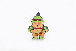 Lovely Fill In Color Metal Lapel Pins Custom Logo Western Brooches Cartoon Badges