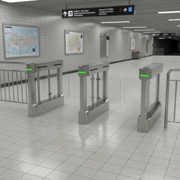 High Speed Swing Barrier Gate Turnstile Anti Pinch Anti Tailgating Flap Barrier System