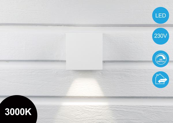 Outdoor Cube  6W LED IP65 Wall Pack Light With 3-Step Dimmable Driver 3000K Aluminum Alloy