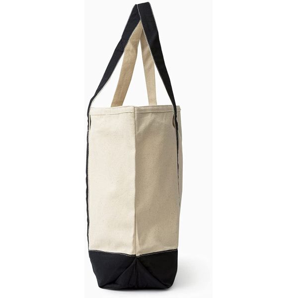 Дополнительный большой застегнутый на молнию холстом хлопок топ-100% застежка-молнии сумки Tote органический 22 дюйма