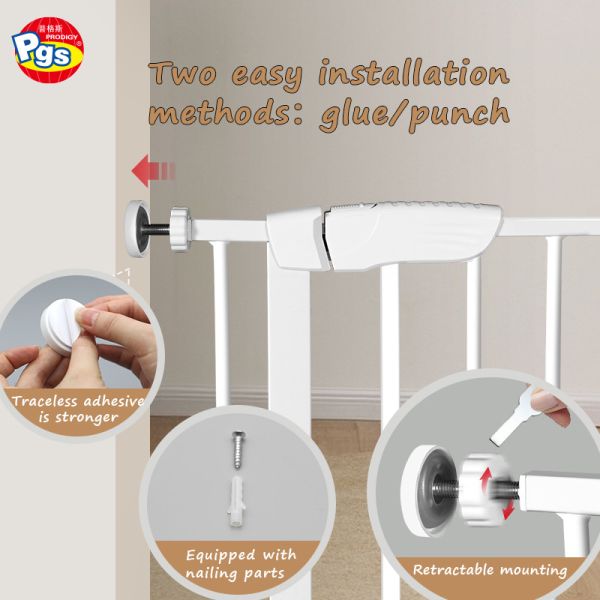 Baby Safety Metal Doorway Gate Safety Dog Gate For Stairs Adjustable Width Safety Gate For Child