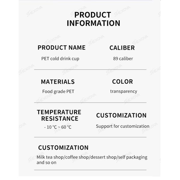 Disposable Recyclable Single Wall Plastic Pet Cups Customized Logo For Bubble Tea Coffee