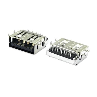 PA9T Preto USB 3.1 A Mini Usb Fêmea Jack Soquete SMT DIP Solda 9Pinos