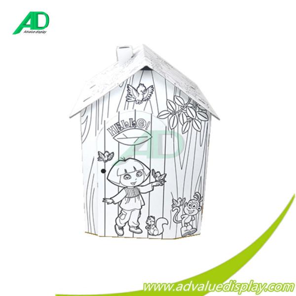Durable Foldable Cardboard Playhouse Eco Friendly For Kids Imaginative Play