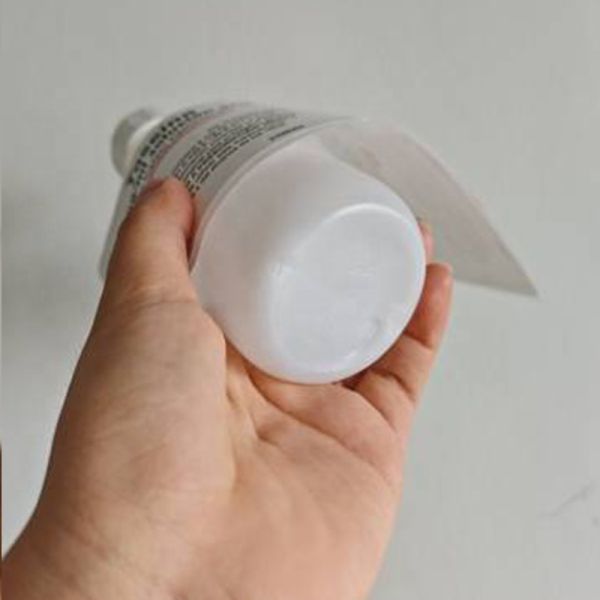 Silk Screen Printing Empty Full Sets 115ml 4oz Tris Cough Syrup Pharma Plastic Clear Bottle Crc Cap Paper Box Blue Labels