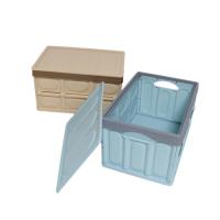 Boîte de rangement en plastique se pliante Lidded de Multiscène, emballages pliants lavables avec le couvercle
