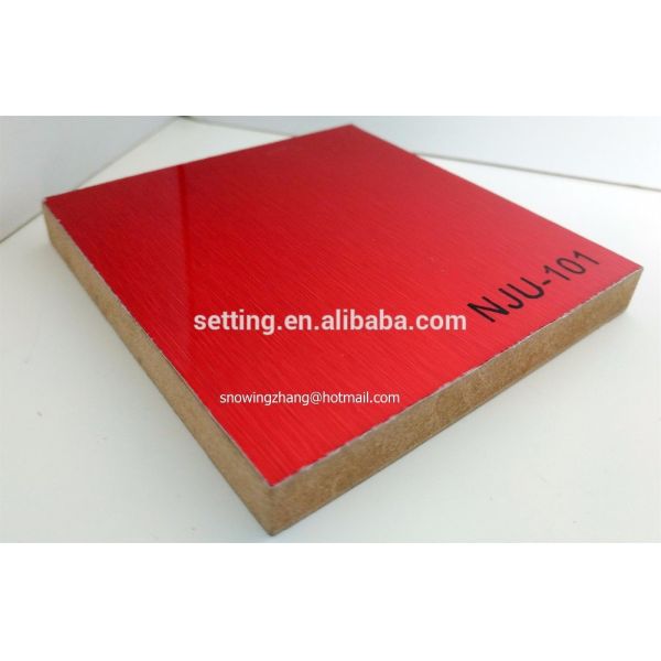 Double side Metal uv mdf board 1220*2440*18mm for industrial style furniture