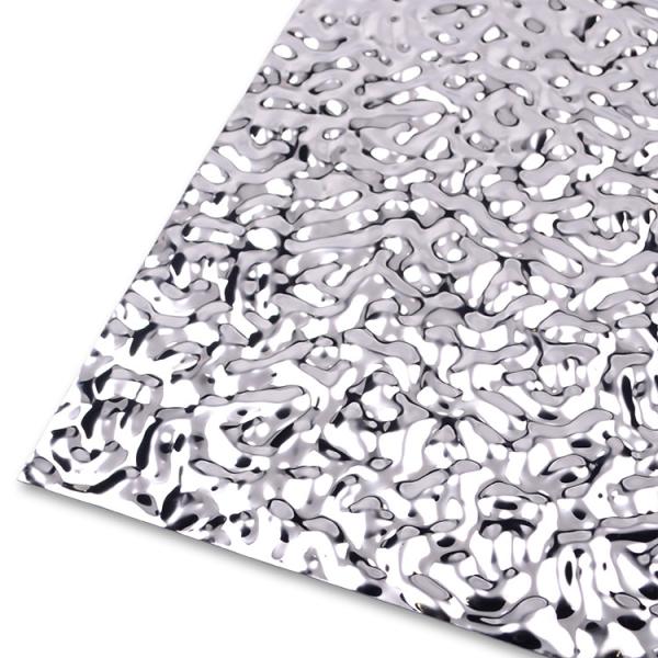 3.0mm carimbou a decoração de prata de Art Patten For Airport Ceiling da onda da ondinha da água da folha de aço inoxidável