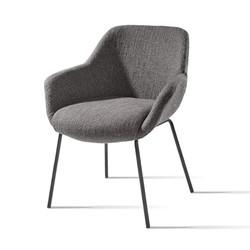 Modern Arm Dining Chairs New Design Copenhagen fabric Chairs  Metal Leg Dinning Chair