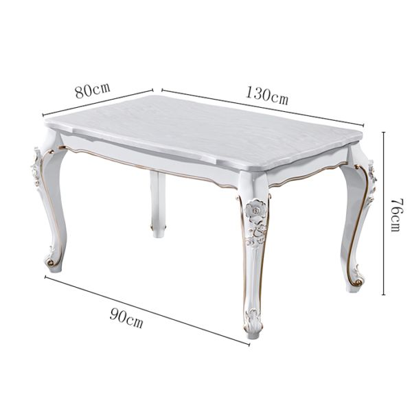European 130x80x76cm Family Stylish Marble Dining Table