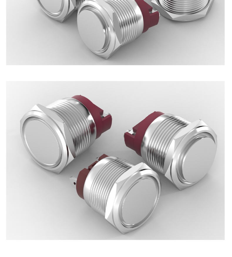 22MM High Current Metal Button Switch 10A Short Screw Terminal Pin Self-Reset Self-Locking High Power Button 22MM High Current Metal Button Switch 10A Short Screw Terminal Pin Self-Reset Self-Locking 