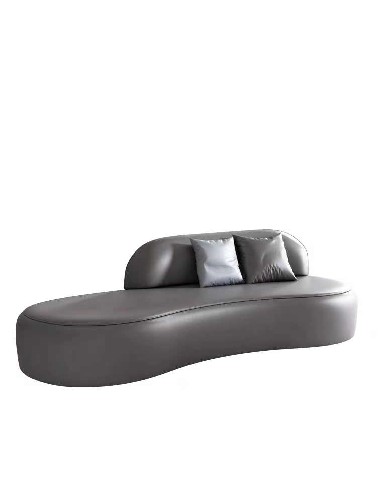 Italian Leather Hotel Custom Sofa Bed Tail Stool Long Bench Sofa Door Entry