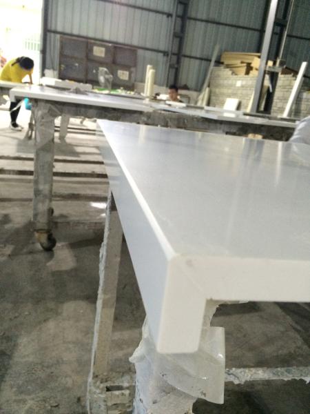 Cozinha de pedra contínua Worktops de Caesar 4600, bancadas brancas contínuas de quartzo
