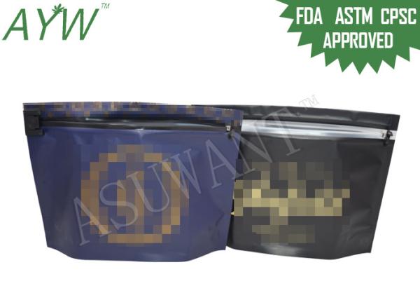 Custom Logo Printing Child Proof Zipper Bags For Medical Marjuana Industry Use Packaging