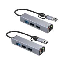 Compacto Adaptador USB C Hub Laptop Usb Port Expander Usbc Hub Para Transferência Rápida de Dados