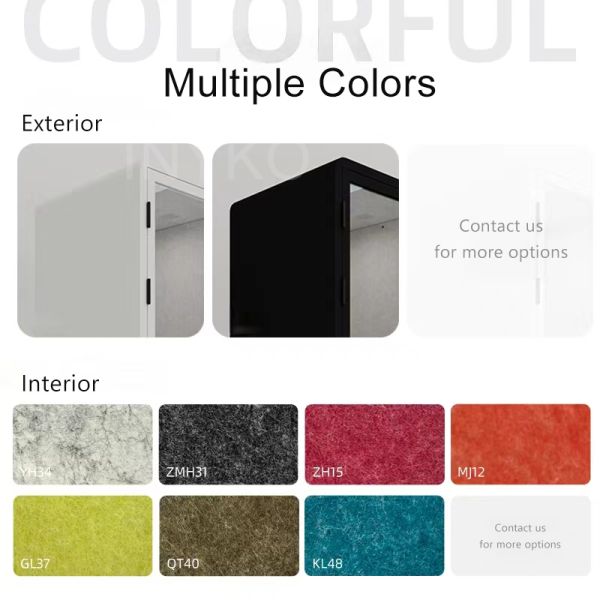 Soundproof Pod with STC35dB(±5dB) Acoustic Performance RT0.25S and L200×W180×H233cm Dimensions for Office Cabin