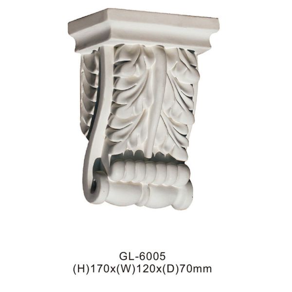 GL-6003 Wood Carving Brackets Carved Designs Decorative Corbels For Exterior