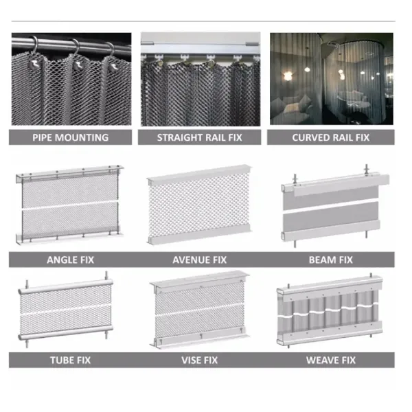 Coil Drapery Wire Mesh Metal Mesh Curtain Decorative Wire Mesh