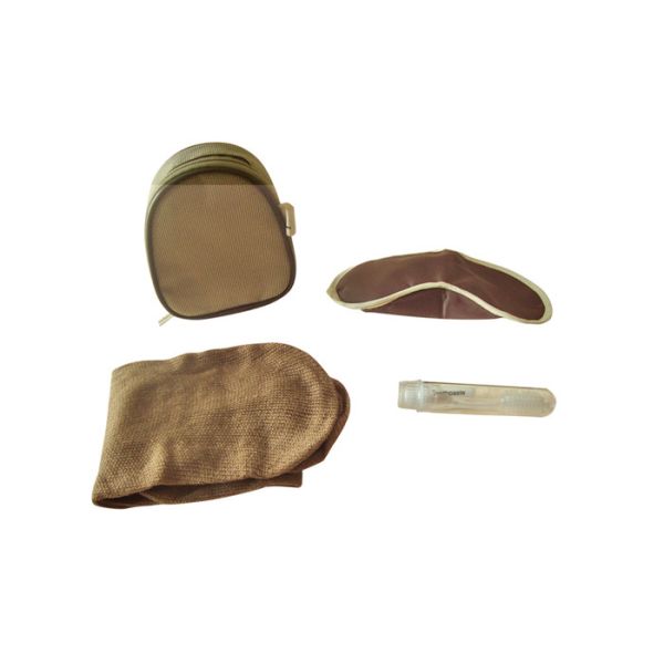 Simple Pack Airline Travel Kits , Travel Amenities Kit With White Nightclothes