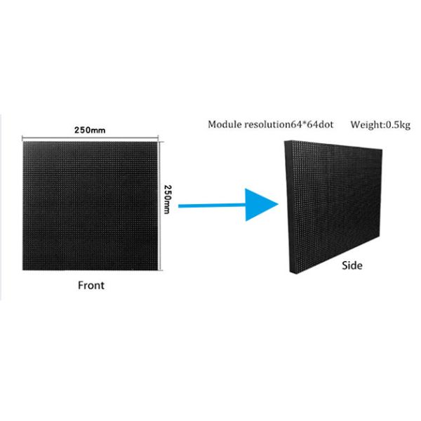 64x64 Dots Pixels 16 Bit Processing Indoor Rental Led Display For Stage Application