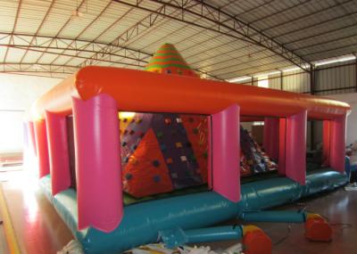 Colourful Iceberg Floating Climbing Wall , Commercial Inflatable Rock Climbing Wall PVC inflatable climbing wall games