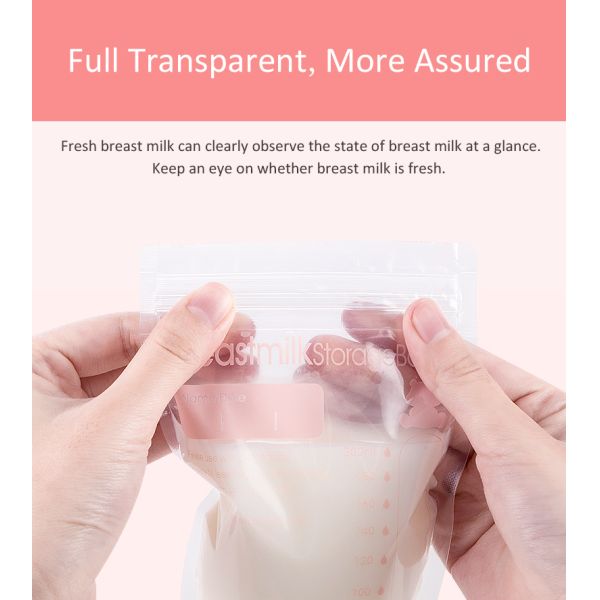 Double tenez la poche de tirette, stockage de lait maternel de sacs d'emballage de soudure à chaud