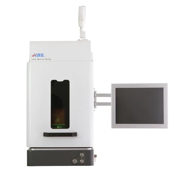 20W 30W 50W Mini Auto Focus Enclosed Fiber Laser Marking Machine For Metal Plastic Logo Printing