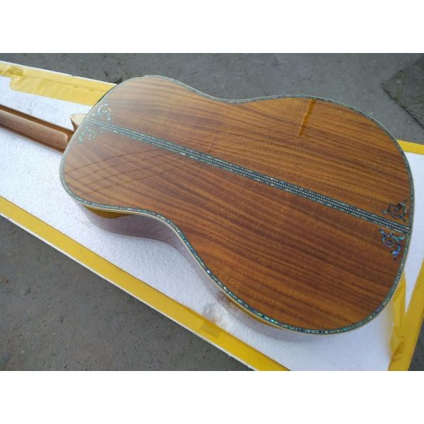 Customized acoustic guitar, 43 inch Jumbo guitar, Quilt Vine Viper red, Guitarra acustica
