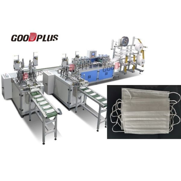 10KW 100PPM 80GSM Automatic 3 Ply Facial Mask Machine