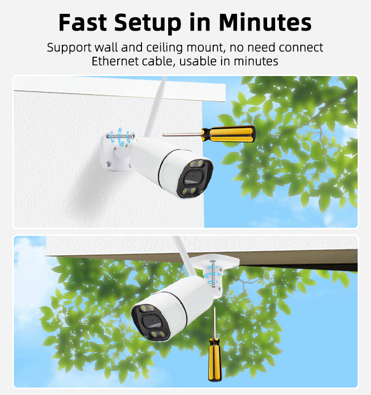 5mp Dual‑band Wifi Bullet Security Camera H.265 Dual‑light Night Vision Ai Human Detection Two‑way Audio Bluetooth Pairing Ip66 Outdoor Surveillance Camera Support Tf Card & Cloud Storage