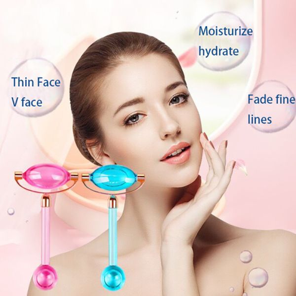 Ice Globes Roller Face Massager for Anti-Aging and Eye Puffiness Reduction Keeping Youthful Skin Tone