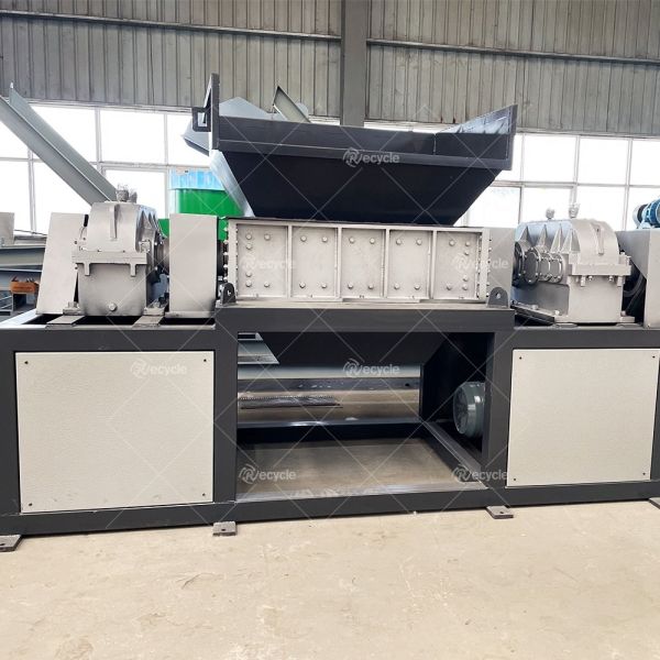 Factory Double Shaft Shredder Machine for Fruit Vegetables Waste Hard Disk