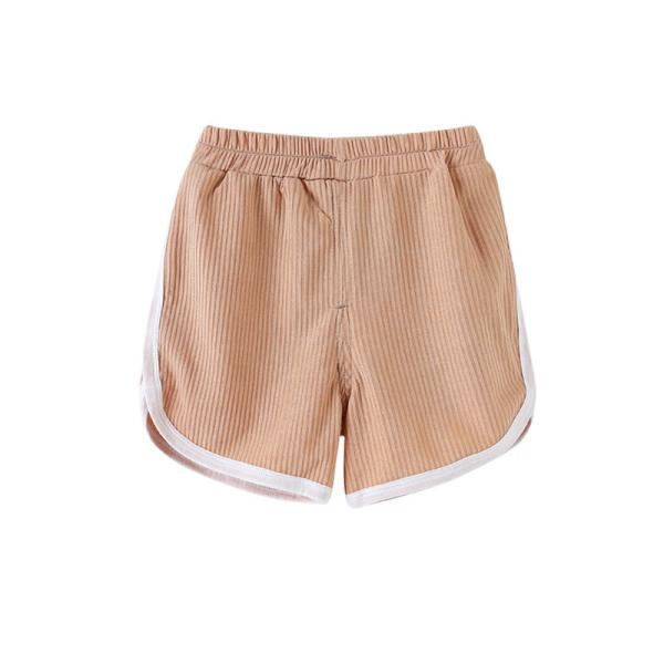 Solid Color Chilrens High Waisted Running Shorts Cotton Leisure Shorts Breathable