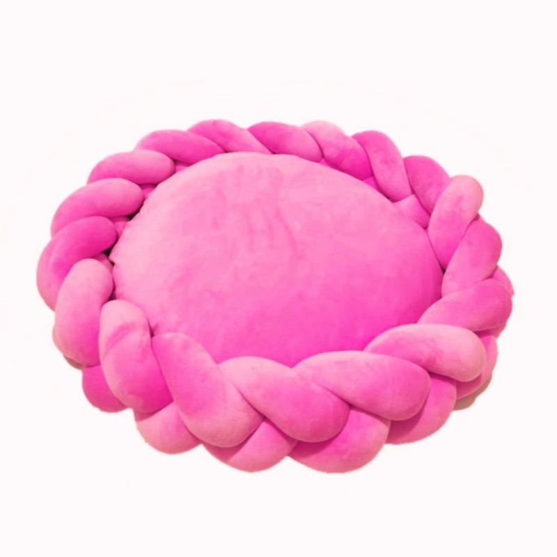 Modern Fashion Portable Pet Bed Comfortable Extra Warm Woven Cat Dog Nest Soft Chunky Knit Braid Faux Fur Washable All Seasons