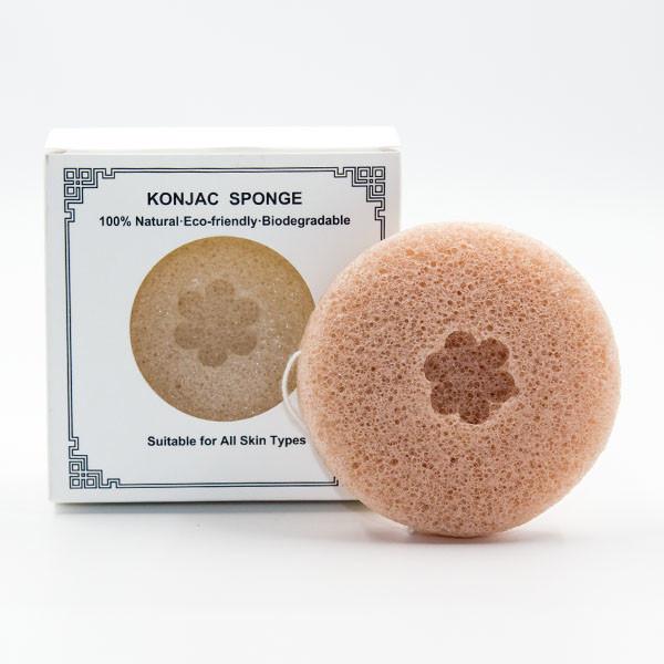 Esponja Konjac orgânica de limpeza ativada da fibra da marca própria da esponja da cara natural
