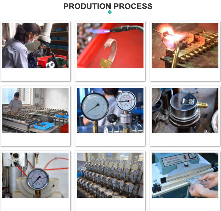 Сухой стальный давлитель 60 мм Манометрный датчик