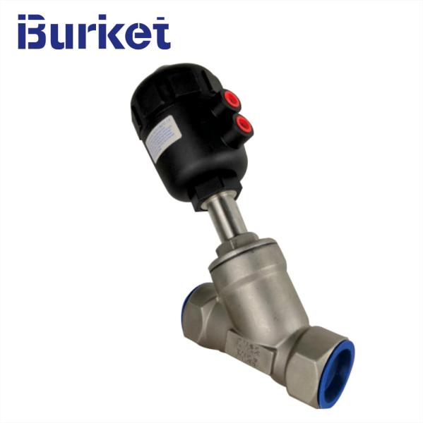 XYAT Series Double Acting Stainless Steel body Air Water Steam Pneumatic Angle Seat Valve with plastic cylinder