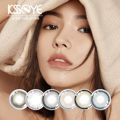 ISO13485 14.2mm Non Prescription Mint Gray Contact Lens For Costume Cosplay